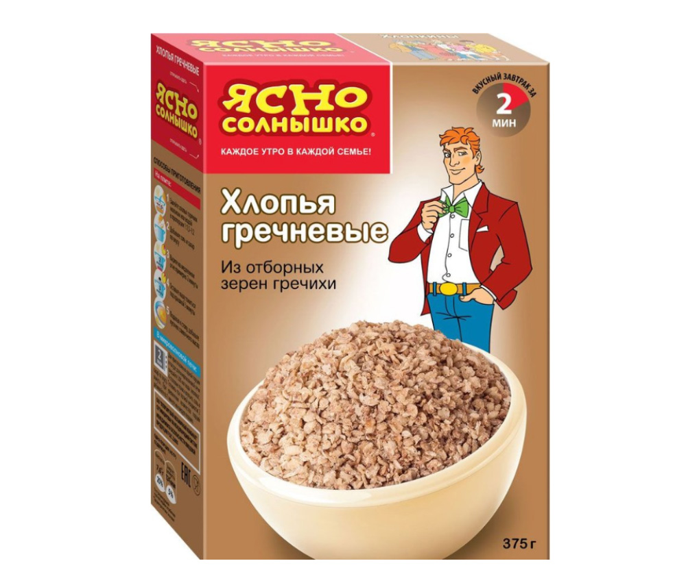 Յասնո Սոլնիշկո Հնդկացորենի փաթիլներ 375գ