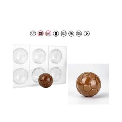 Պոլիկարբոնատե կաղապար շոկոլադի համար GOAL SOCCER BALL BPA FREE MOULD Martellato