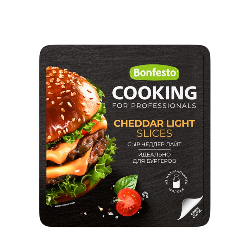 Պանիր կիսապինդ կտրատած Cheddar Light, 0.4կգ, Cooking