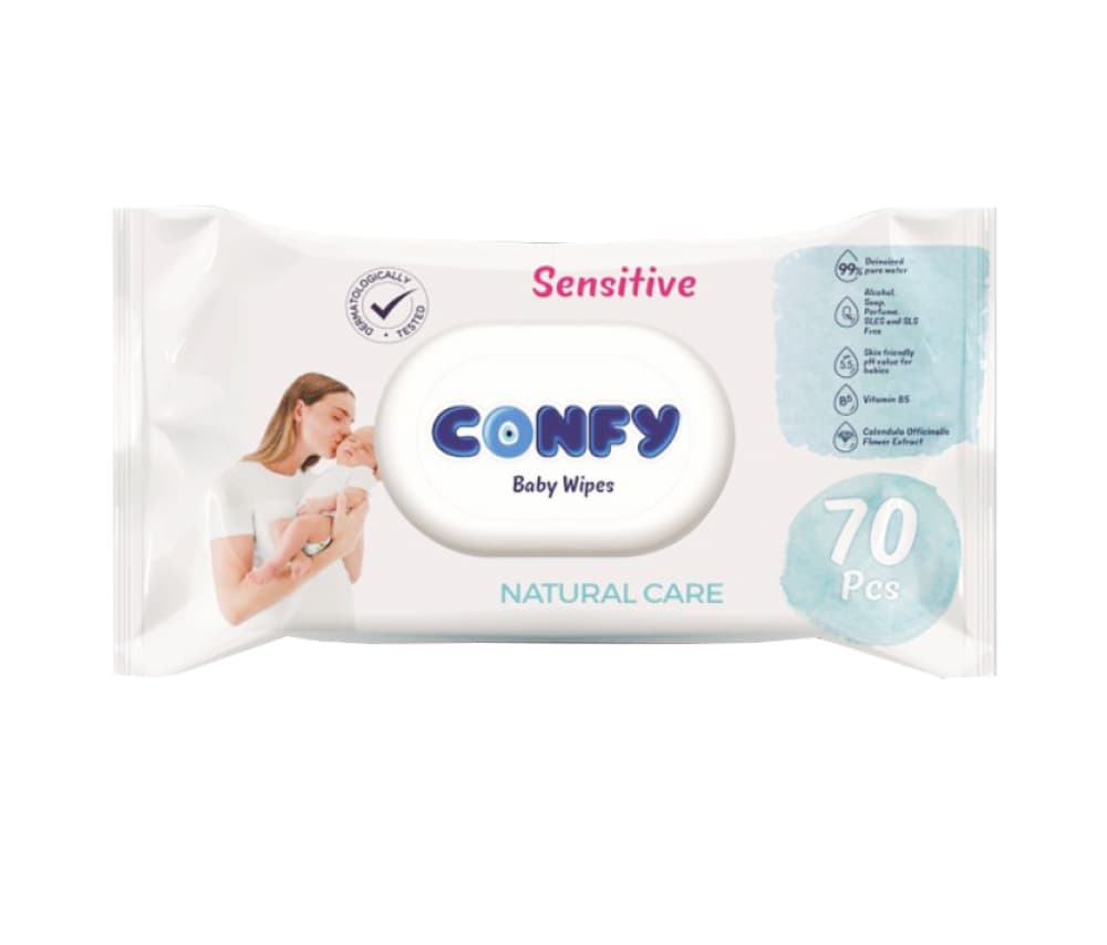 Խոնավ անձեռոցիկ "Confy" երեխաների 70 հ․