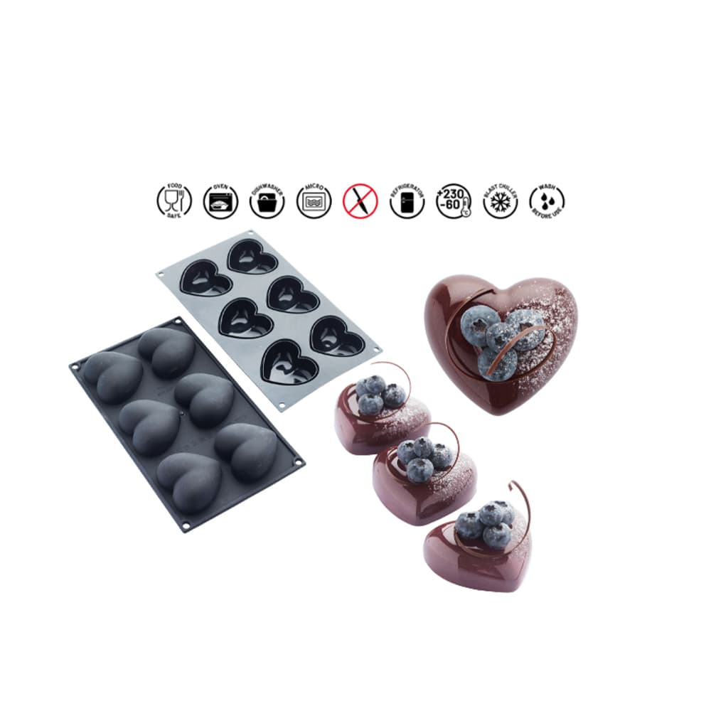 Սիլիկոնե կաղապար շոկոլադի համար LOVE SILICONE MOULD 17,5X30 CM BLACK Martellato