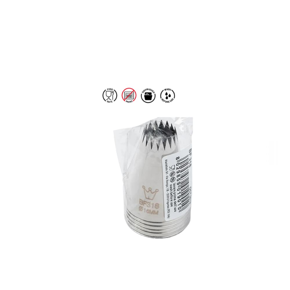 Հրուշակային ծայրակալ PIPING TIPS FRENCH STAR D. 16 մմ 5 PCS Martellato