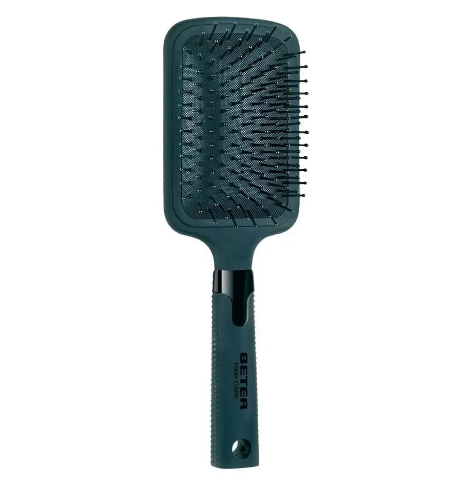 Paddle cushion brush, nylon pins with protective tip - Beter