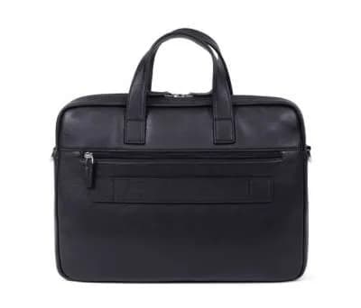 Կաշվե գործնական պայուսակ Briefcase 13" Black Hexagona