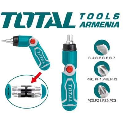 13 - ը 1 - ում ռետչե պտուտակահանների հավաքածու TACSD30136