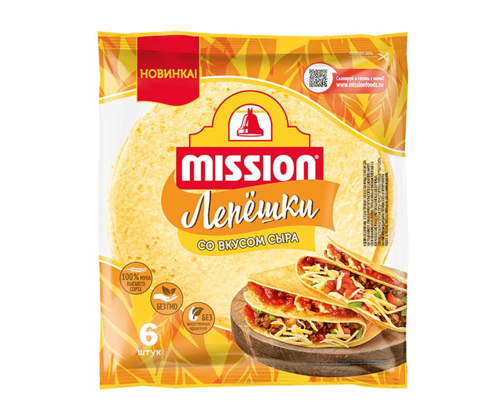 Տորտիլիաներ Mission Պանրային 20սմ 6 հատ