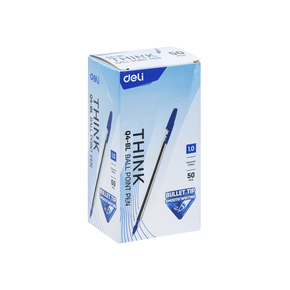 Գնդիկավոր գրիչ Deli Think 1.0 EQ4-BL 50 հատ