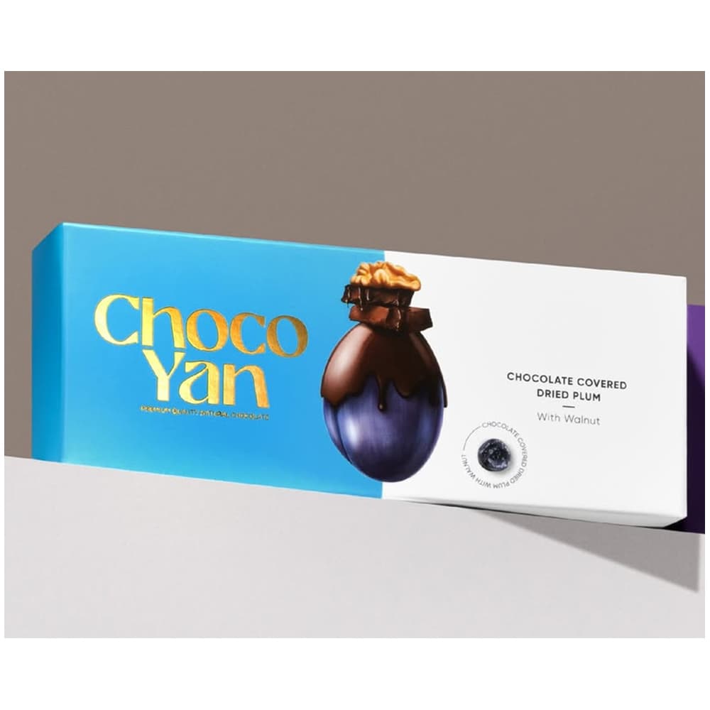 Շոկոլադապատ սև սալորաչիր ընկույզով Choco Yan