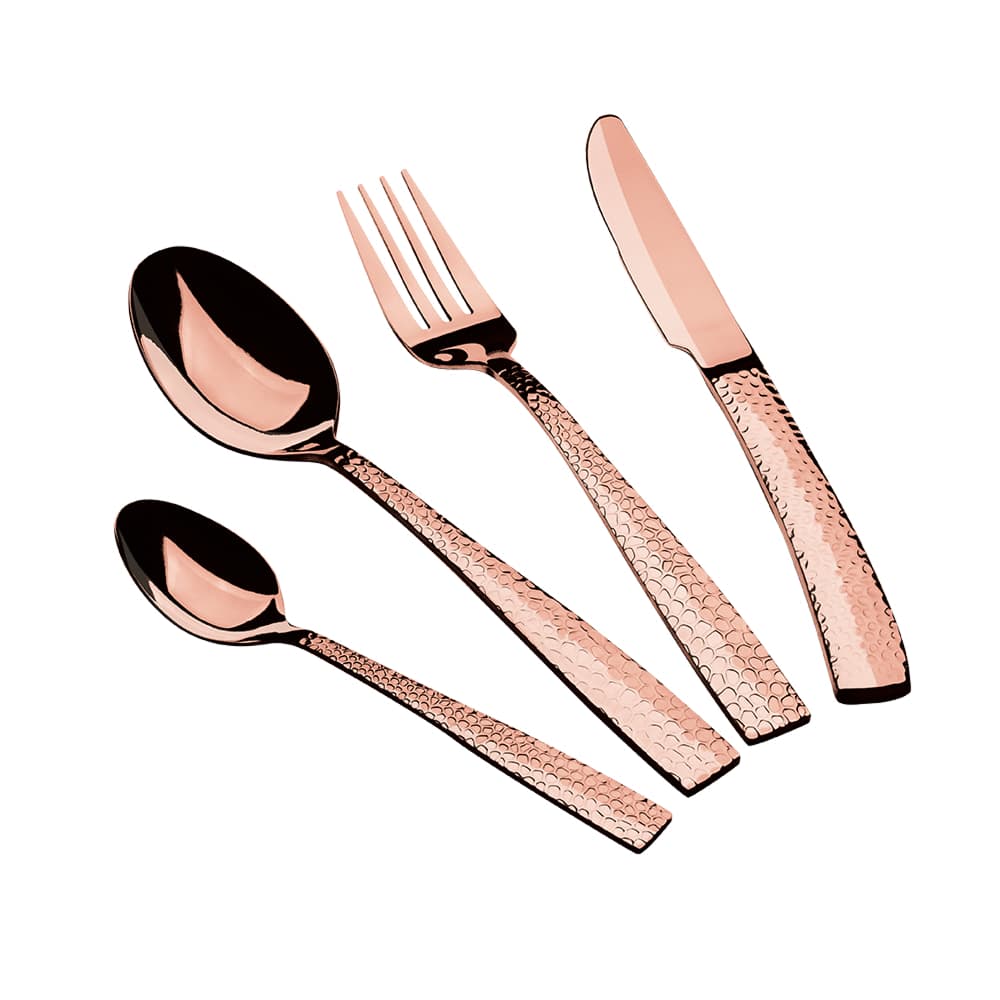 Rose Gold Սեղանի պարագաների հավաքածու (24 կտոր)