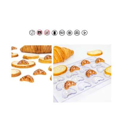 Պոլիկարբոնատե կաղապար շոկոլադի համար PRALINE CROISSANT BPA FREE MOULD Martellato