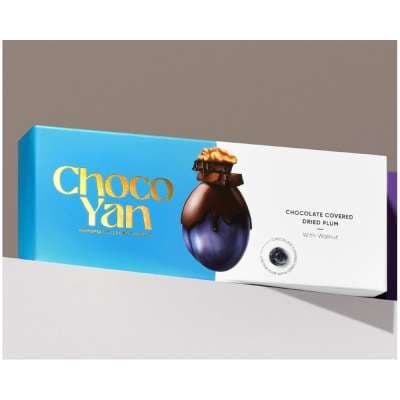 Շոկոլադապատ սև սալորաչիր ընկույզով Choco Yan