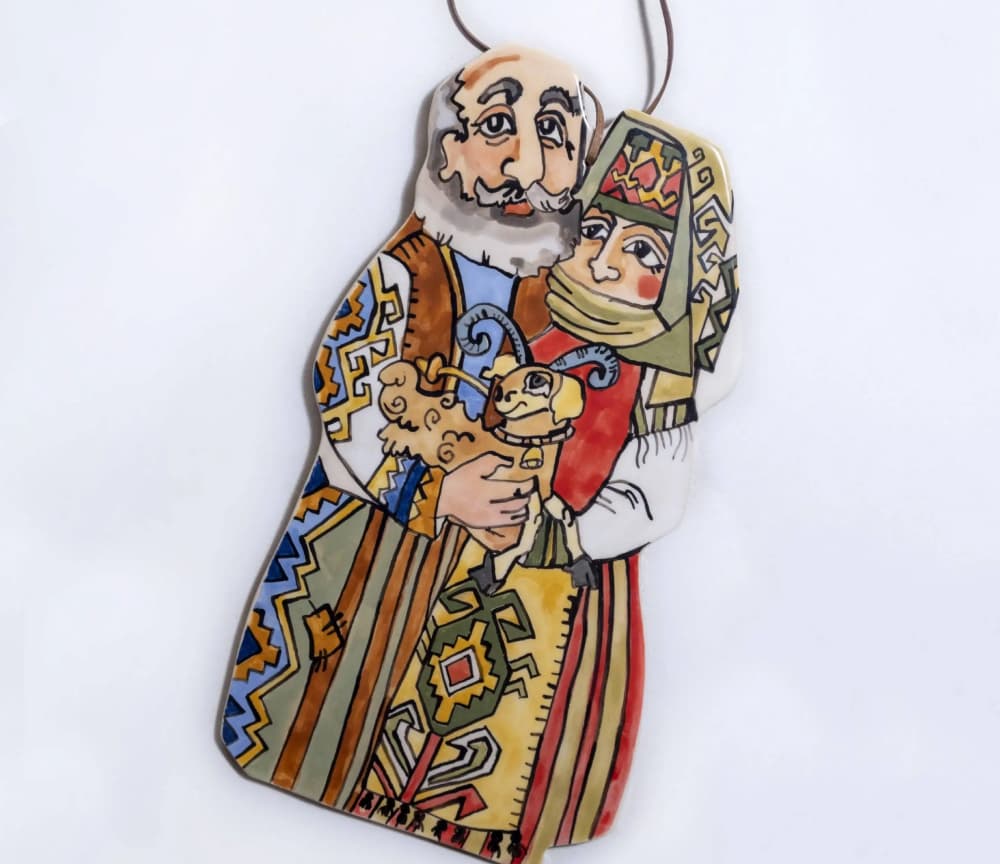 Պատի դեկորատիվ կախազարդ «Պապ ու տատ»