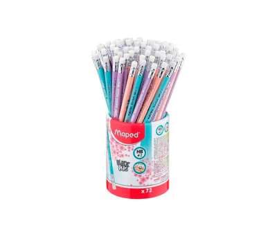 Սև մատիտ ռետինով PASTEL HB 72հատ 851769