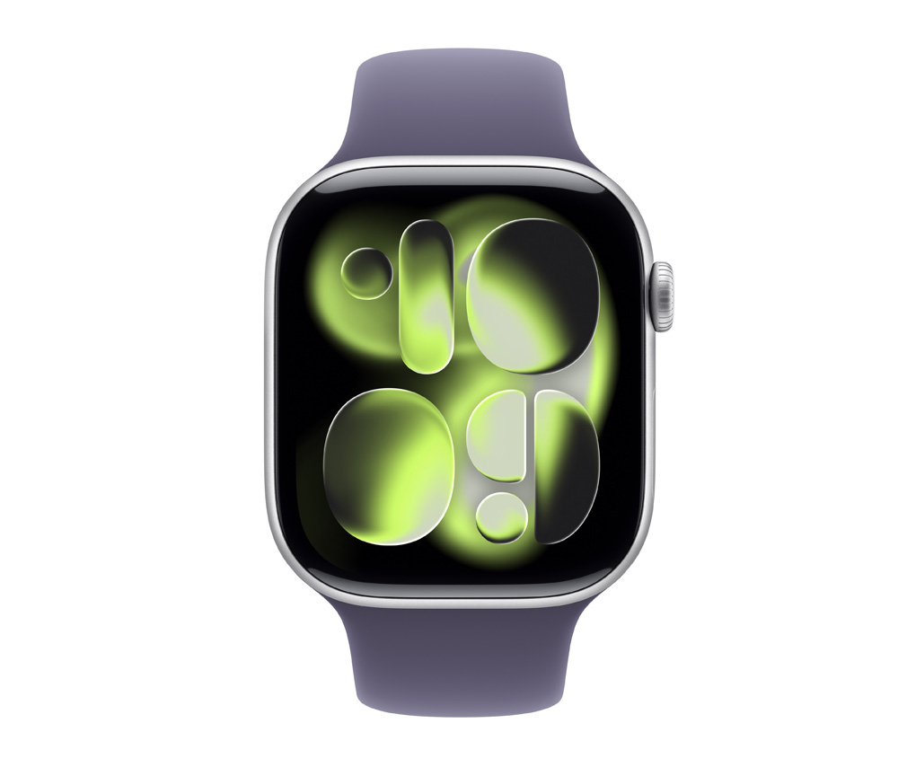 Ժամացույց Apple Watch Silver Series 11 GPS 42mm S/M Purple Fog Sport Band S/M