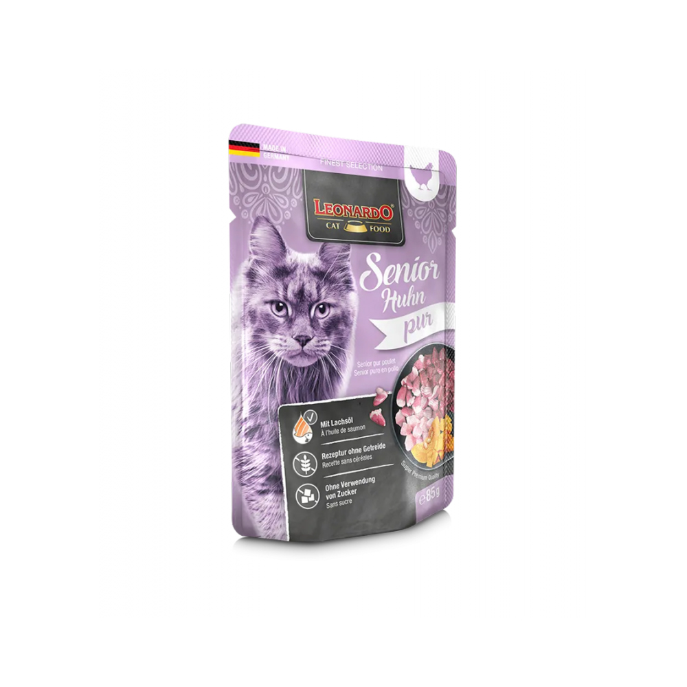 Leonardo Finest Selection Senior Chicken Pure խոնավ կատվի կեր, 85 գ