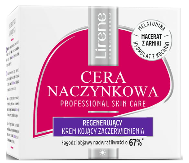 Lirene Redness Control Regenerating Cream Soothing Redness for Night Lirene