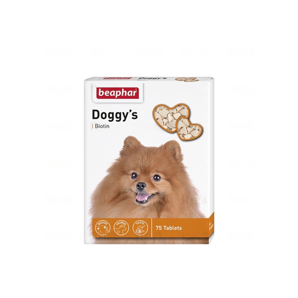 Beaphar Doggy's վիտամիններ բիոտինով շների համար, 75 հատ