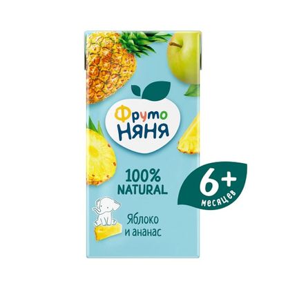 Ֆրուտո Նյանյա Նեկտար՝ խնձոր և անանաս 0.2մլ