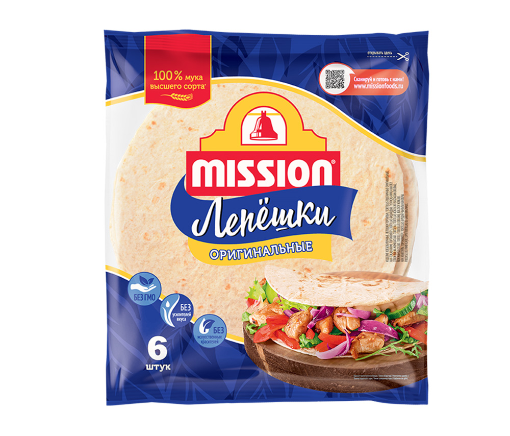 Тортильи Mission Оригинальные 20см 6 шт․