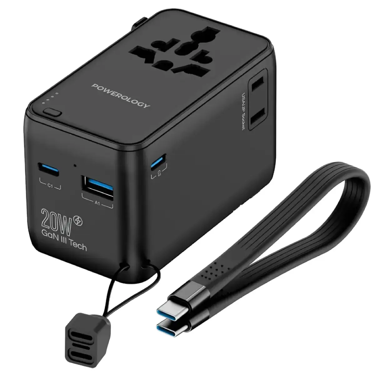 Արտաքին մարտկոց և լիցքավորիչ Powerology 4000mAh PD 20W Uni PWCUQC054