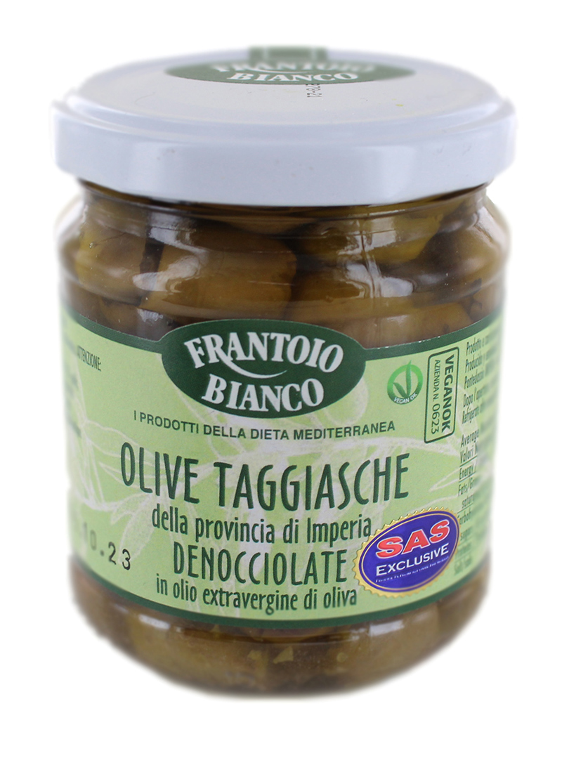 Оливки зеленые без косточек "Frantoio Bianco" 190г

