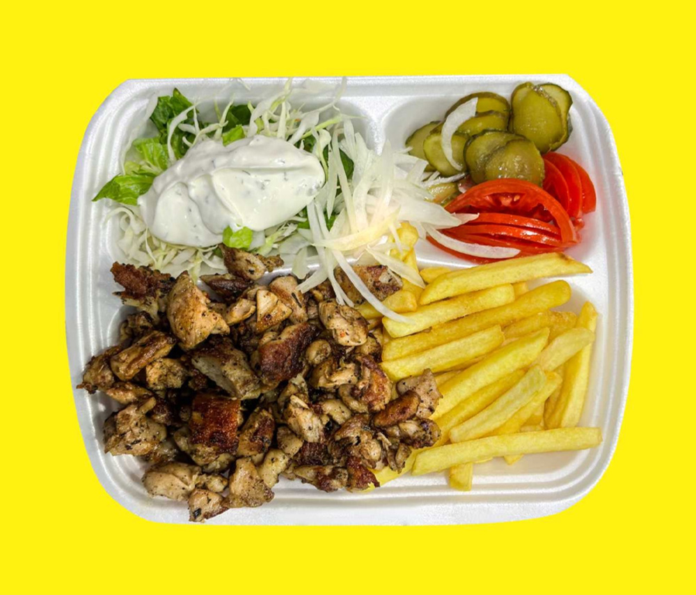 Լamb shawarma in plate
