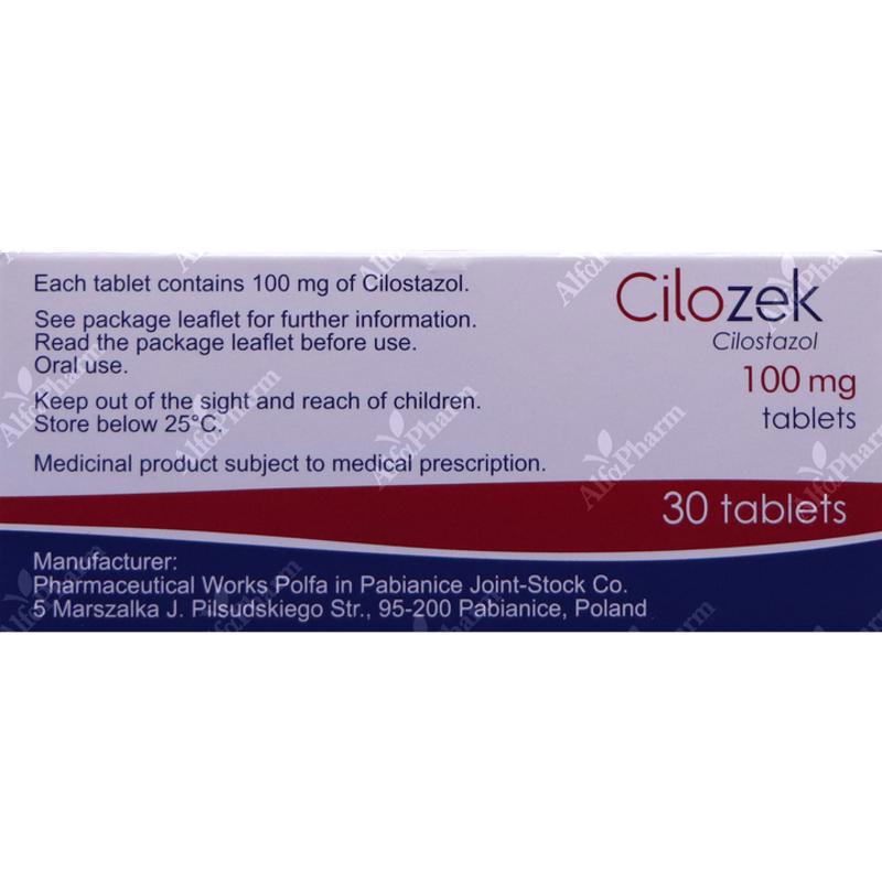 Cilozek tablets 100mg x 30