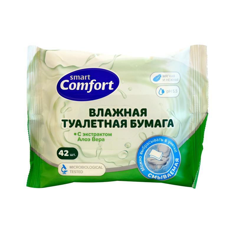 Т/Б влаж. Smart Comfort алоэ 42шт