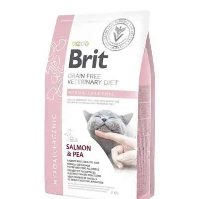 Brit բժշկական, Հիպոալերգիկ / Brit vererinary,Cat Hypoallergenic 2կգ