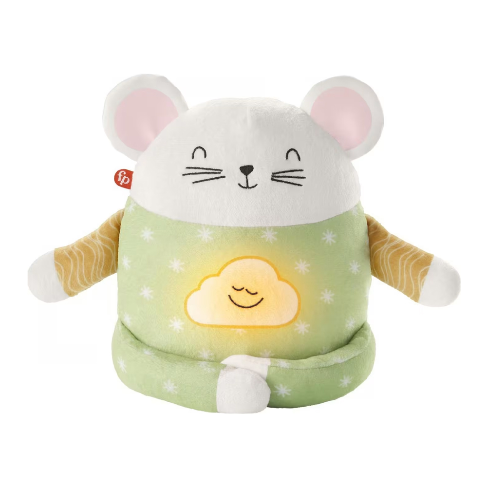 Fisher Price Meditation Mouse Sound Machine Toddler Plush Toy with Light & Music