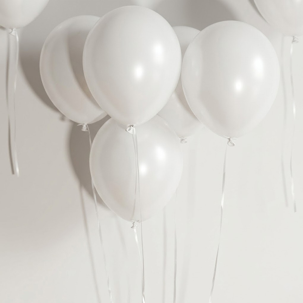 White helium balloon (1 pc)