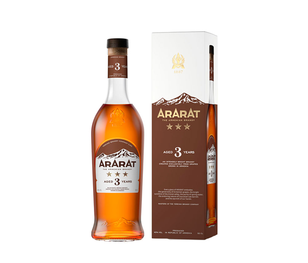 Бренди "Ararat" 3 лет 500мл