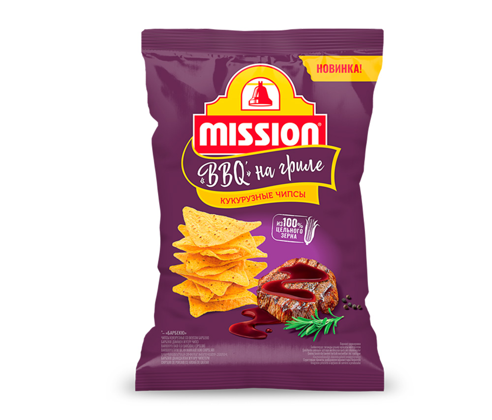 Кукурузные чипсы Mission со вкусом барбекю 220г
