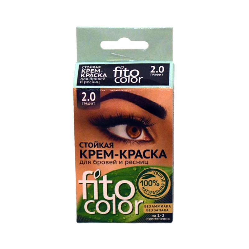 Eyebrows and eyelashes cream-dye "Fito" graphite
