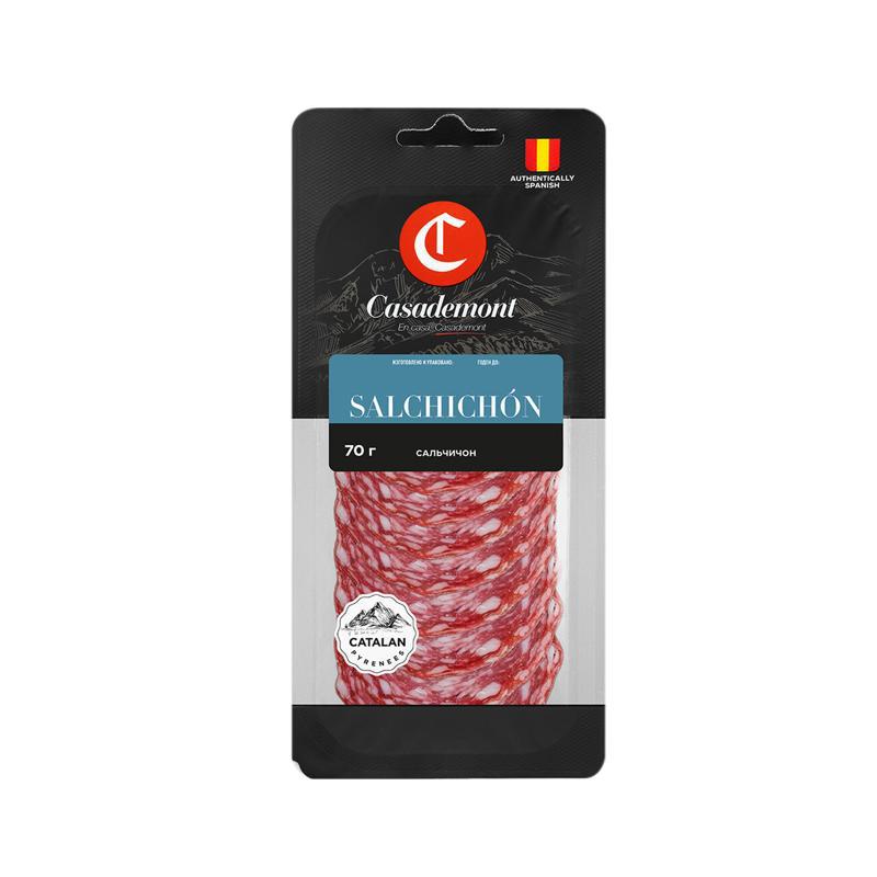 Raw-cured sausage, sami-dry salchichon extra "Casademont" sliced 70g