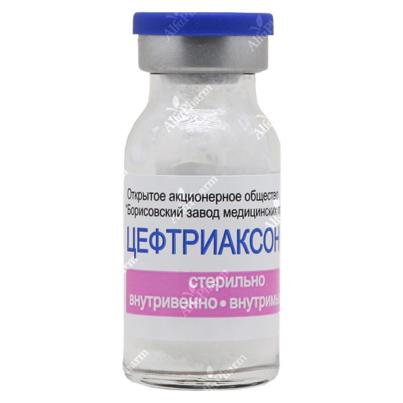 Ceftriaxone 1g intravenously, intramuscularlyx1