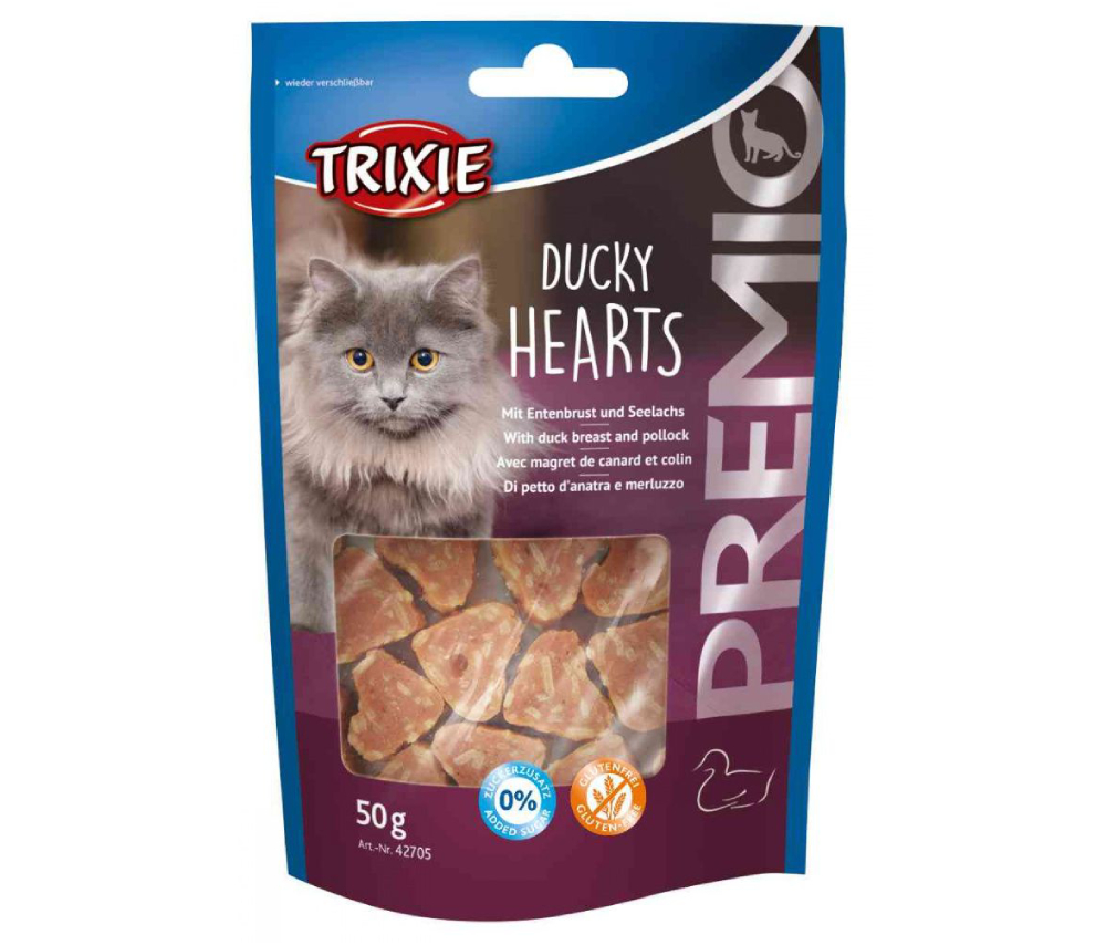 Համովիկ կատուների համար Trixie Բադի սրտիկներ 50գ