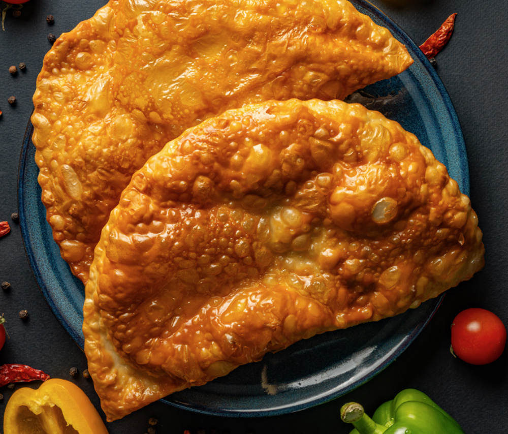 Cheburek with cheese