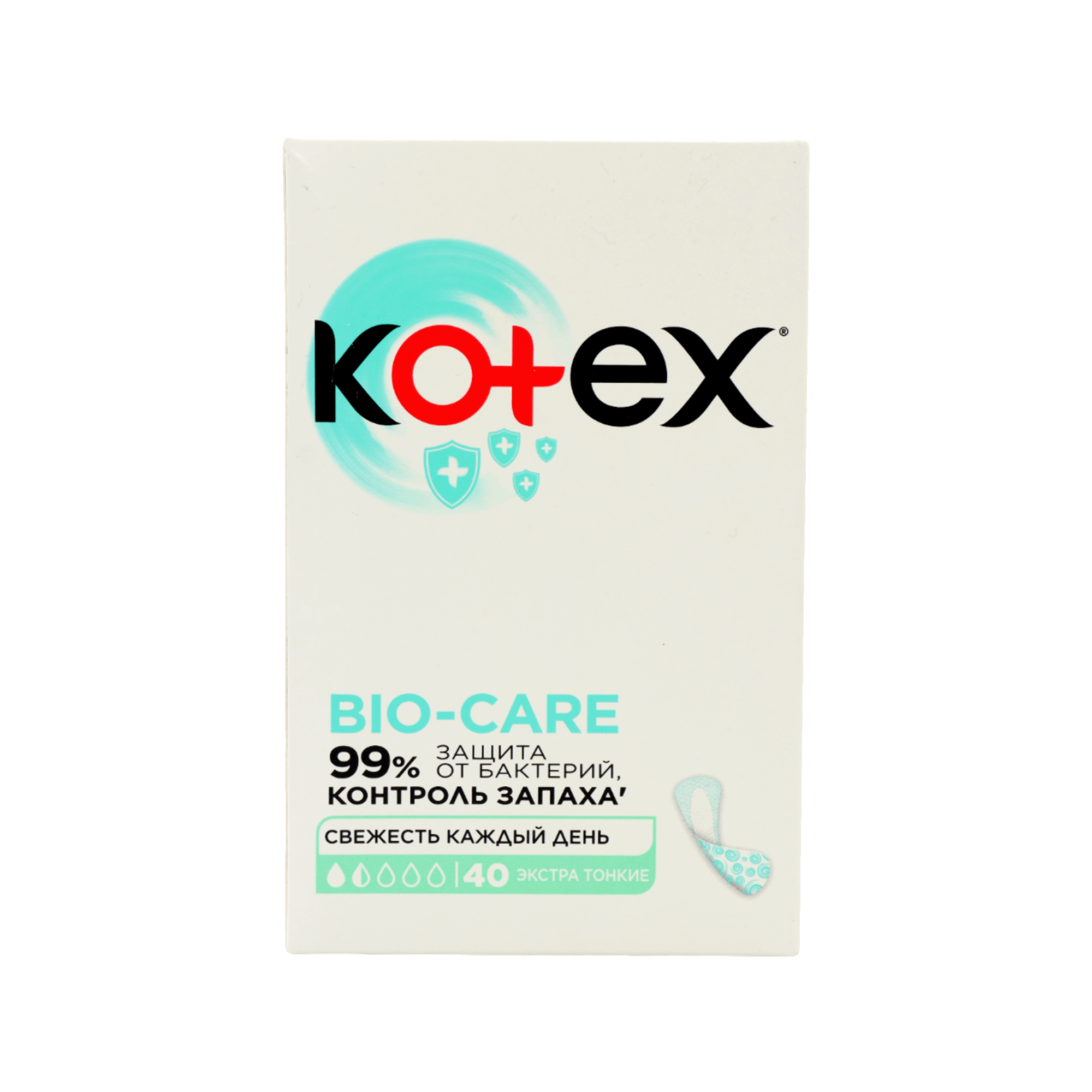 Daily pads "Kotex" Bio-Care, extra thin 40pcs