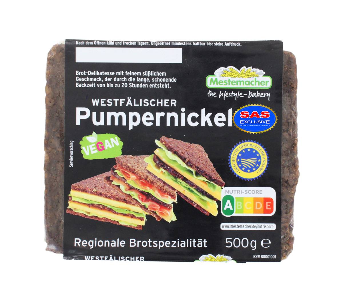 Հաց տարեկանի "Mestemacher Pumpernickel" 500գ