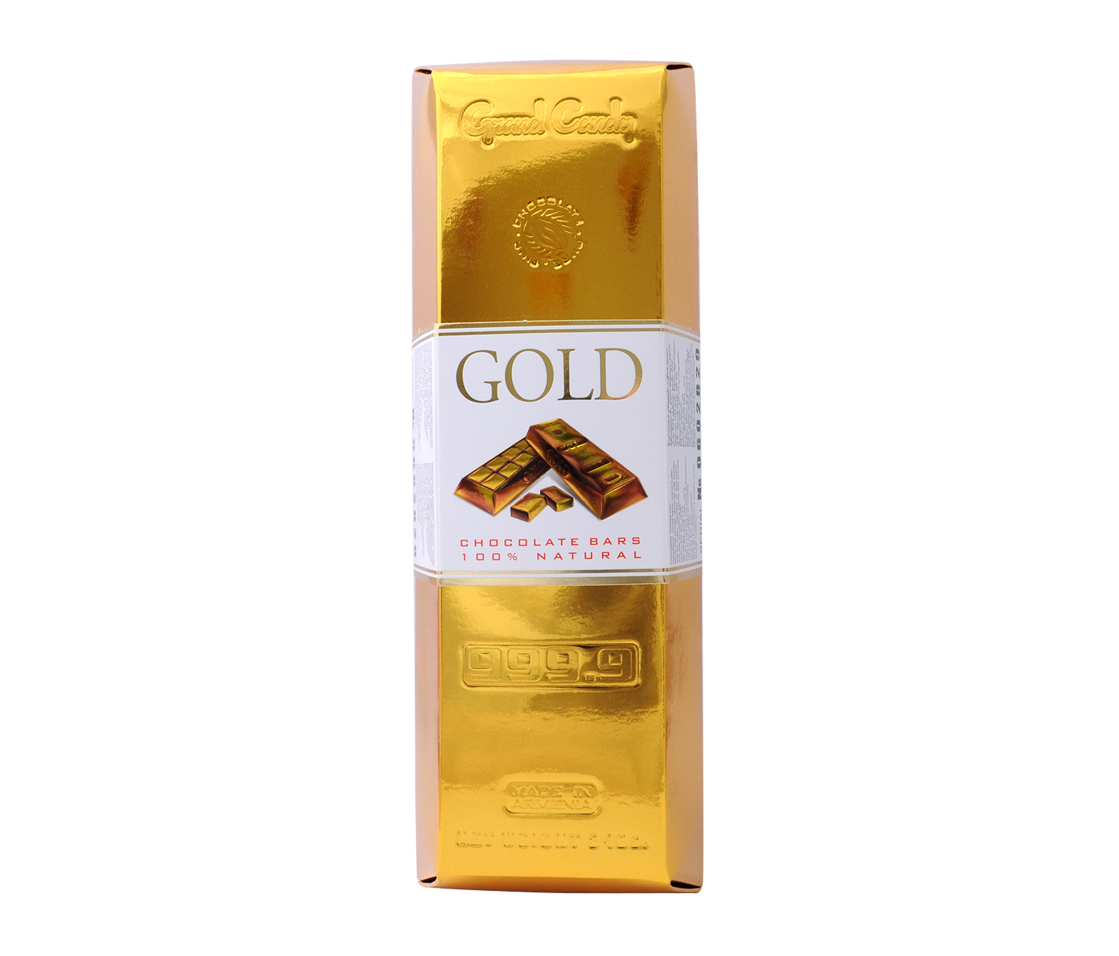 Конфеты Gold золотой слиток 210 гр Grand Candy