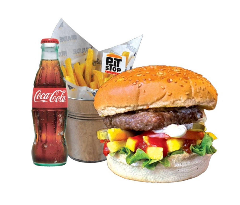 Бургер из говядины с сыром комбо