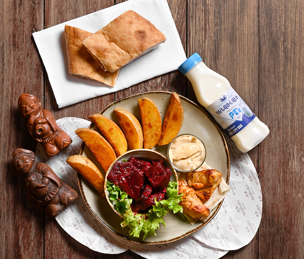 BBQ chicken breast lunch