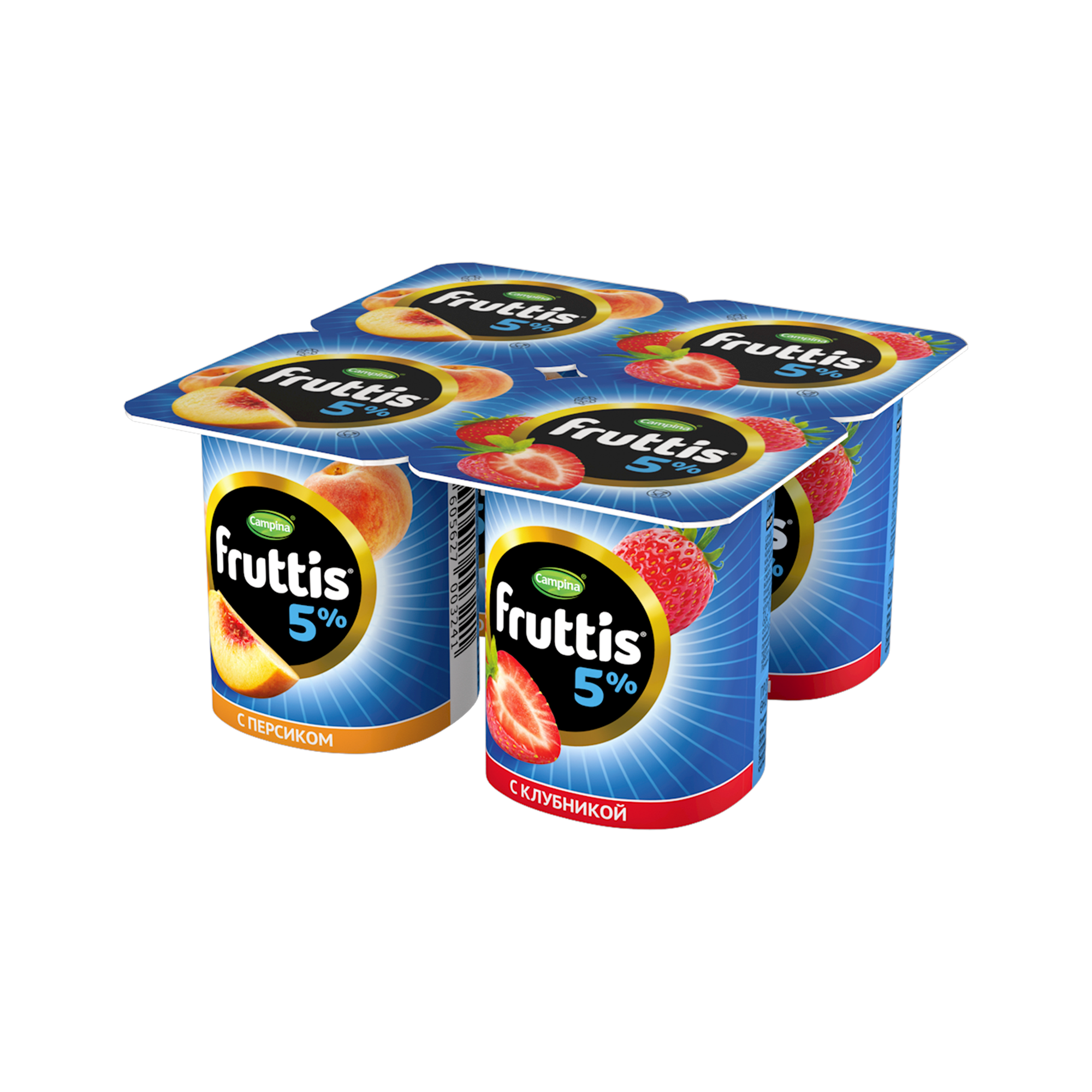 Յոգուրտ.արտադրանք «Ֆրուտտիս» դեղձ-ելակ 5% 115գր