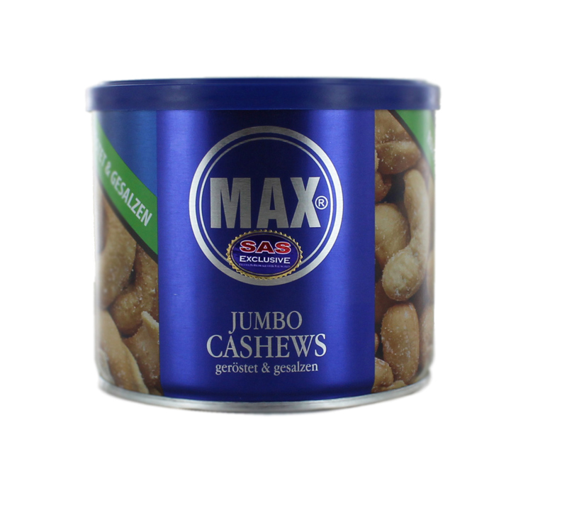 Ընկույզ հնդկական աղով բոված  "Max Jumbo Cashews" 225գ