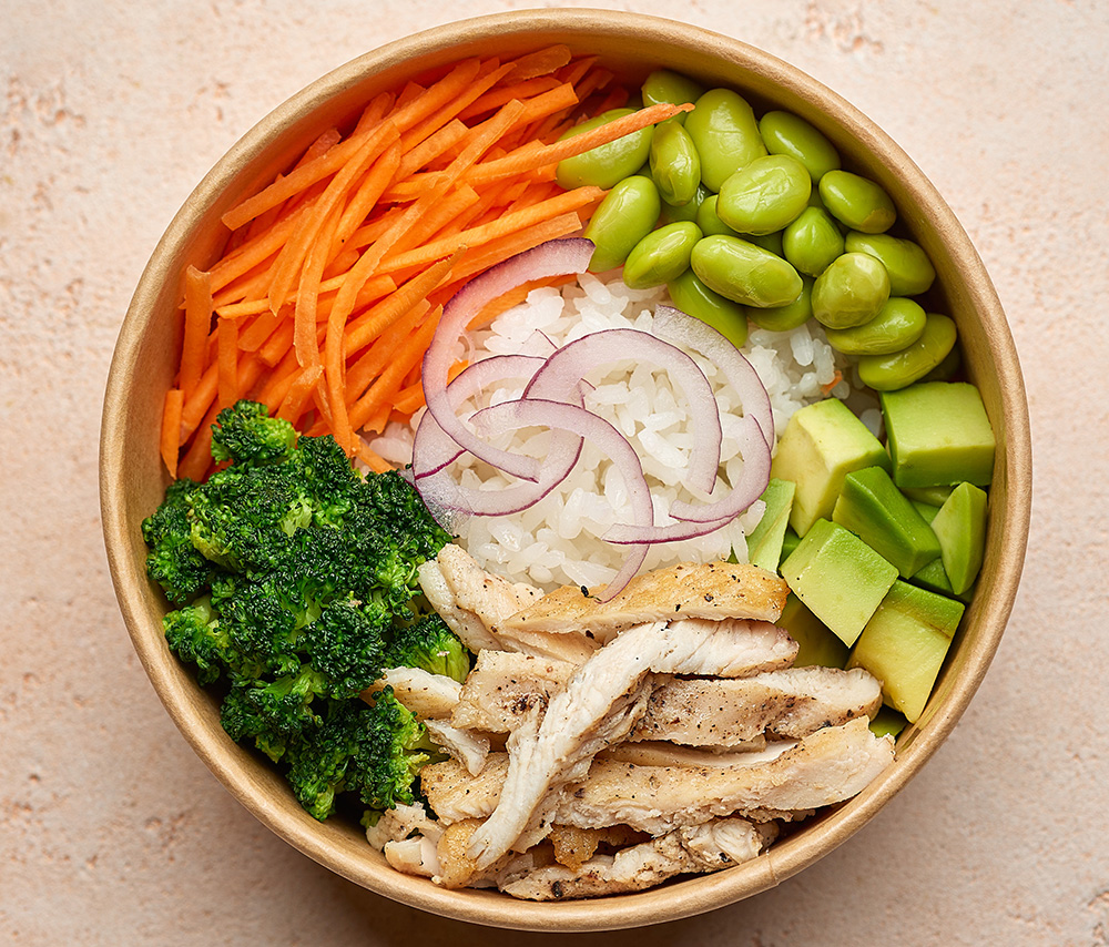 Poke with chicken