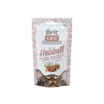 Brit Care Hairball բադի համար նախատեսված քաղցրավենիք կատուների համար, 50 գ։