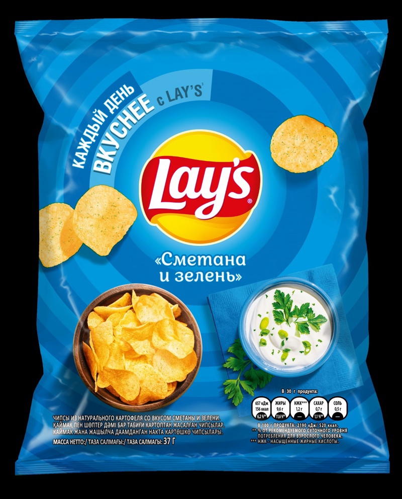 Lay's chips sour cream and greens 37g