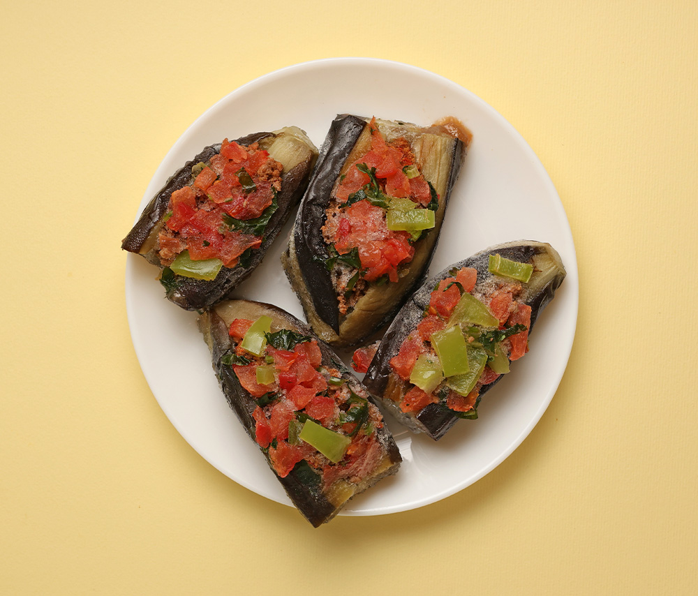 Eggplant stuffed with beef