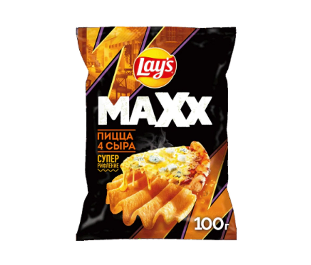 Чипсы Лейс Макс пицца 4 сыра 100г